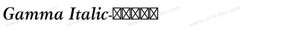 Gamma Italic字体转换